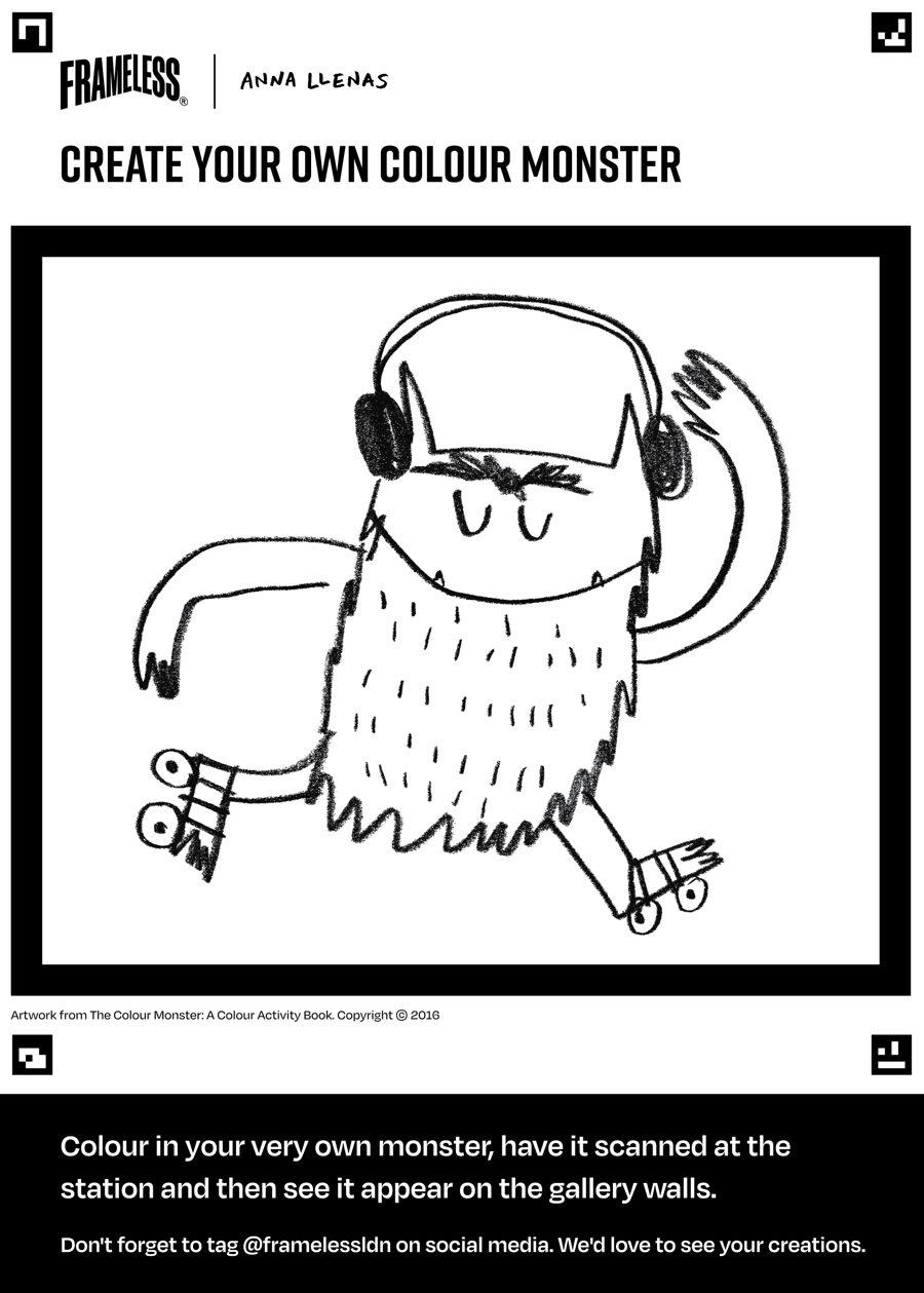 The Colour Monster Goes to School colouring page 1
