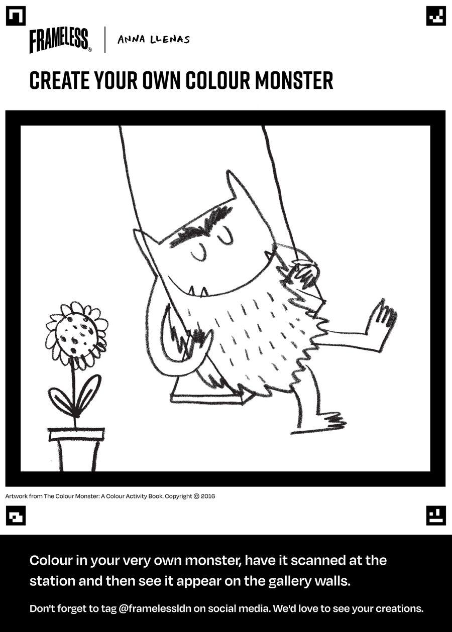 The Colour Monster Goes to School colouring page 2