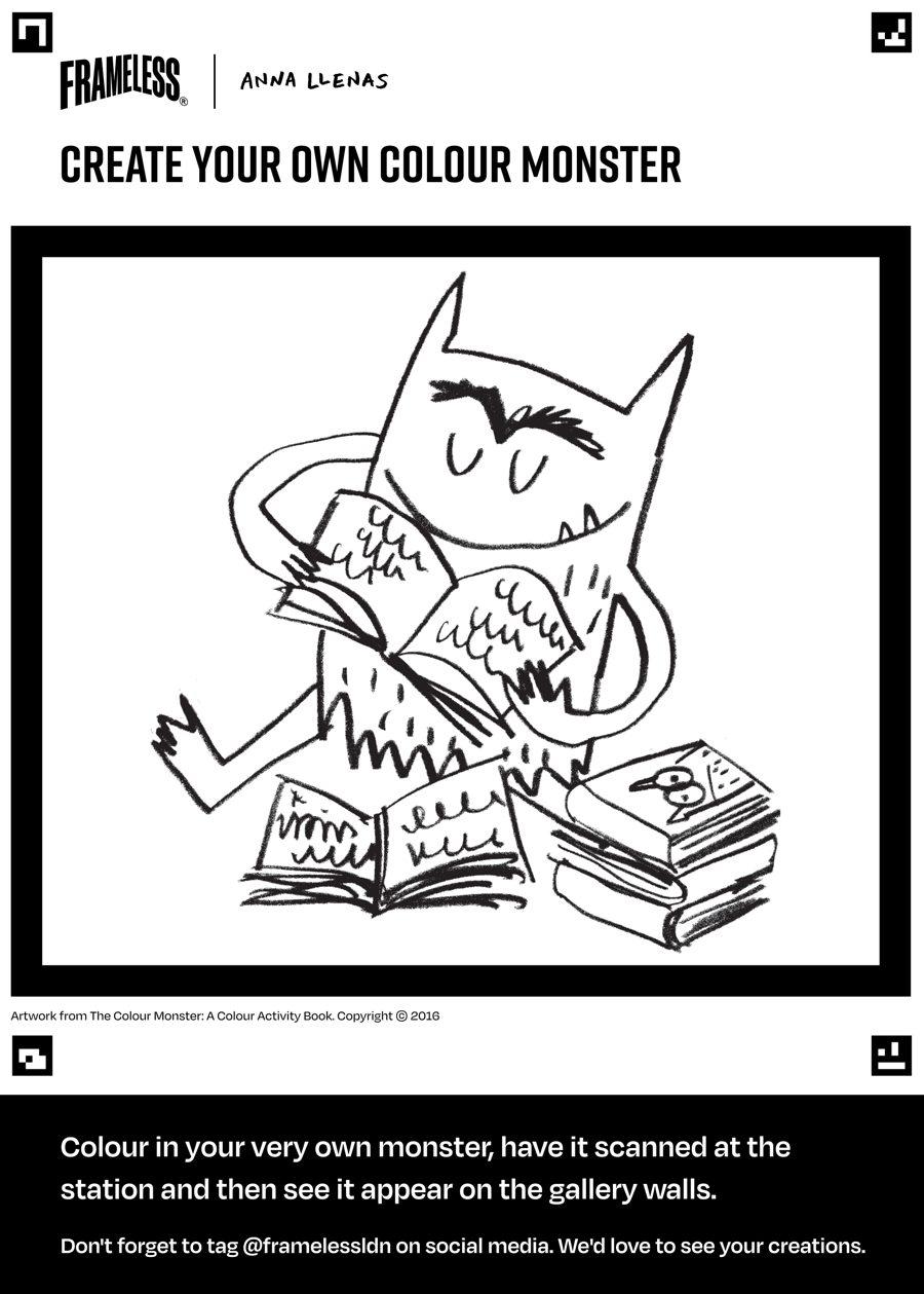 The Colour Monster Goes to School colouring page 3